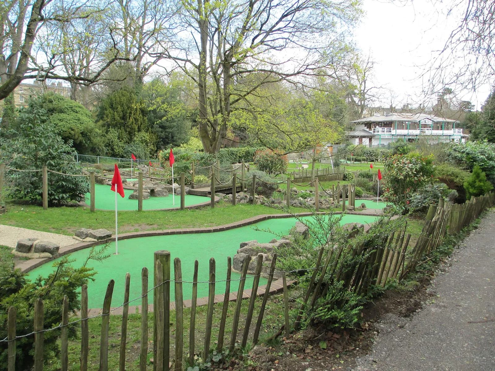 The 18-hole adventure golf course in Royal Victoria Park, Bath (operated by Excel Tennis Bath)