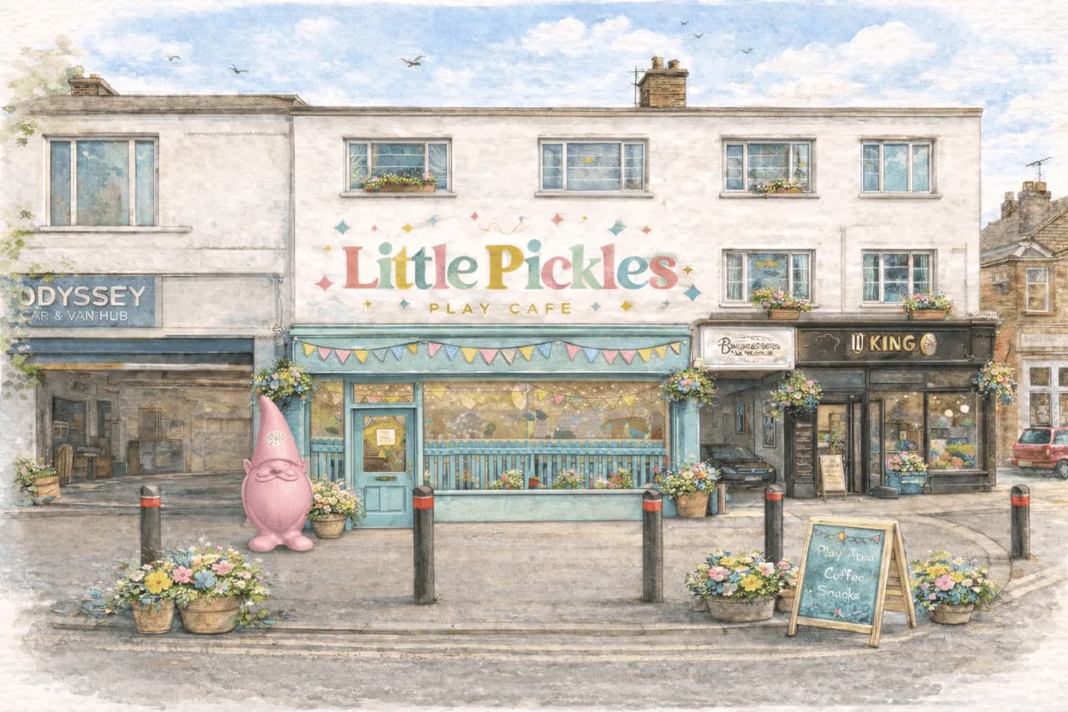 Little Pickles Play Café storefront on Wimborne Road, Bournemouth — soft play cafe for under 5s