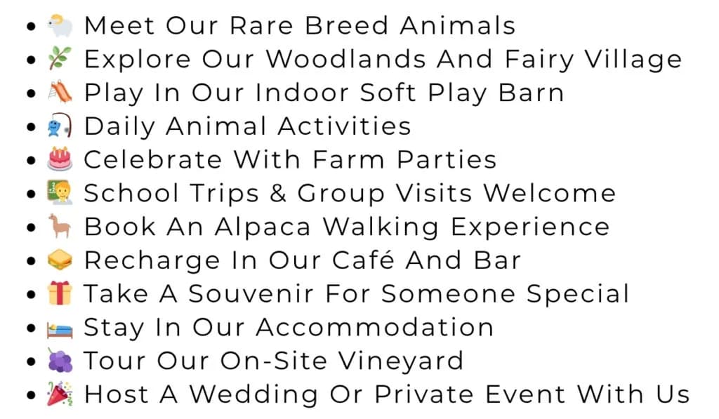 Children at Cholderton Rare Breeds Farm petting zoo and outdoor play area