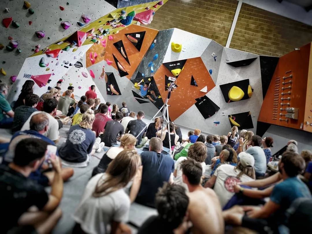 Children rock climbing at Rockstar Climbing Centre in Swindon
