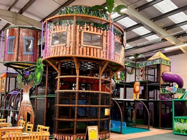 Jungle Kingdom indoor soft play centre main play frame with jungle theme