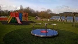 Colwick Country Park playground and lake in Nottingham