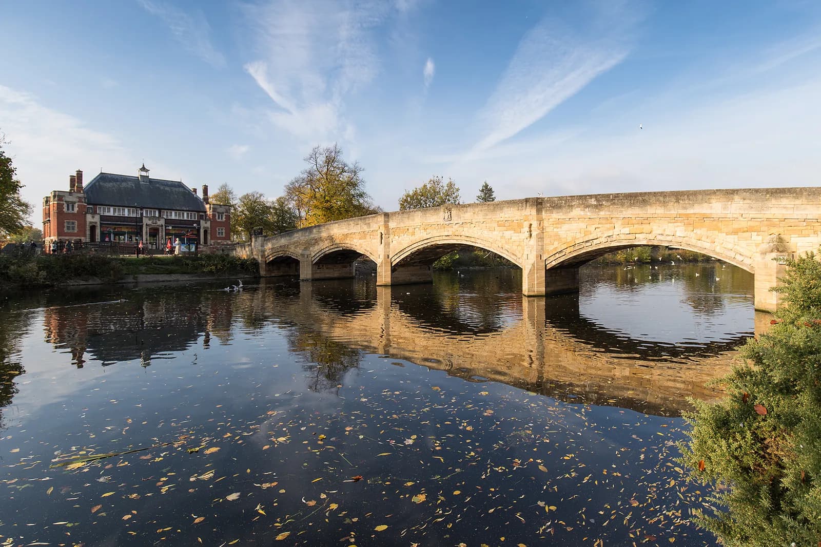 Bridge over the River Soar in Abbey Park, Leicester