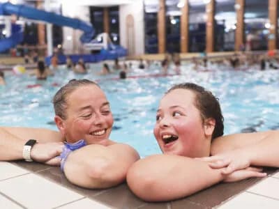 Family swimming at Cleethorpes Leisure Centre