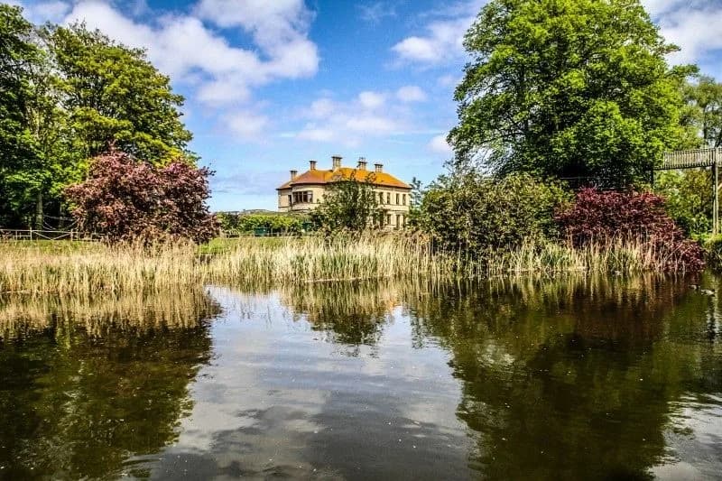 Thrigby Hall from the Willow Walk - scenic view of the wildlife gardens