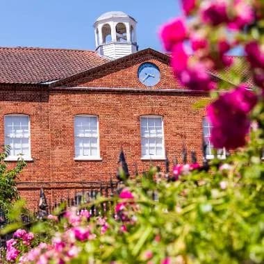 Front of the historic Gressenhall Workhouse building