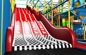 Play World soft play slide at Mid Suffolk Leisure Centre, Stowmarket