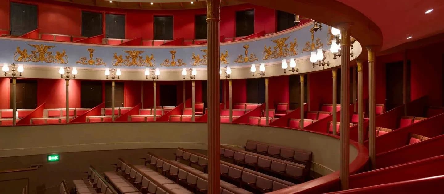 The historic 1819 auditorium at Theatre Royal Bury St Edmunds