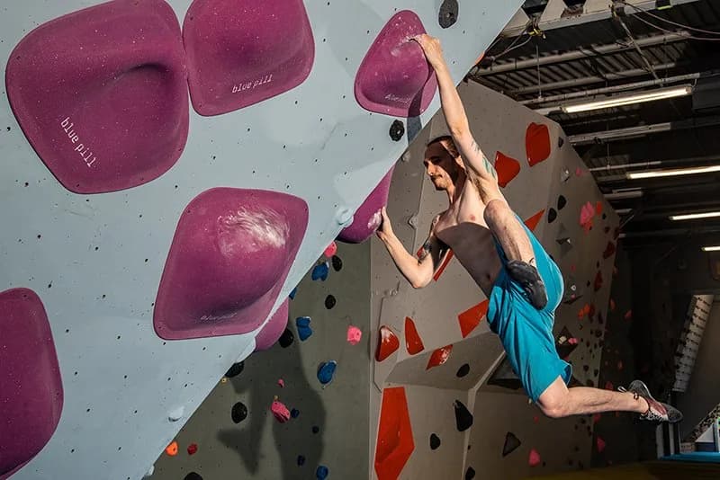 Indoor climbing wall at Durham Climbing Centre, Meadowfield