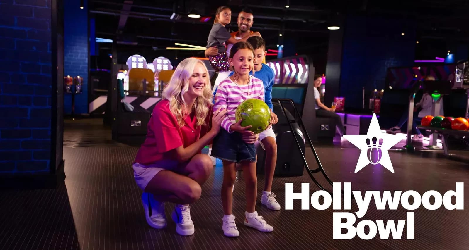 Family bowling at Hollywood Bowl Manchester, Ashton Leisure Park