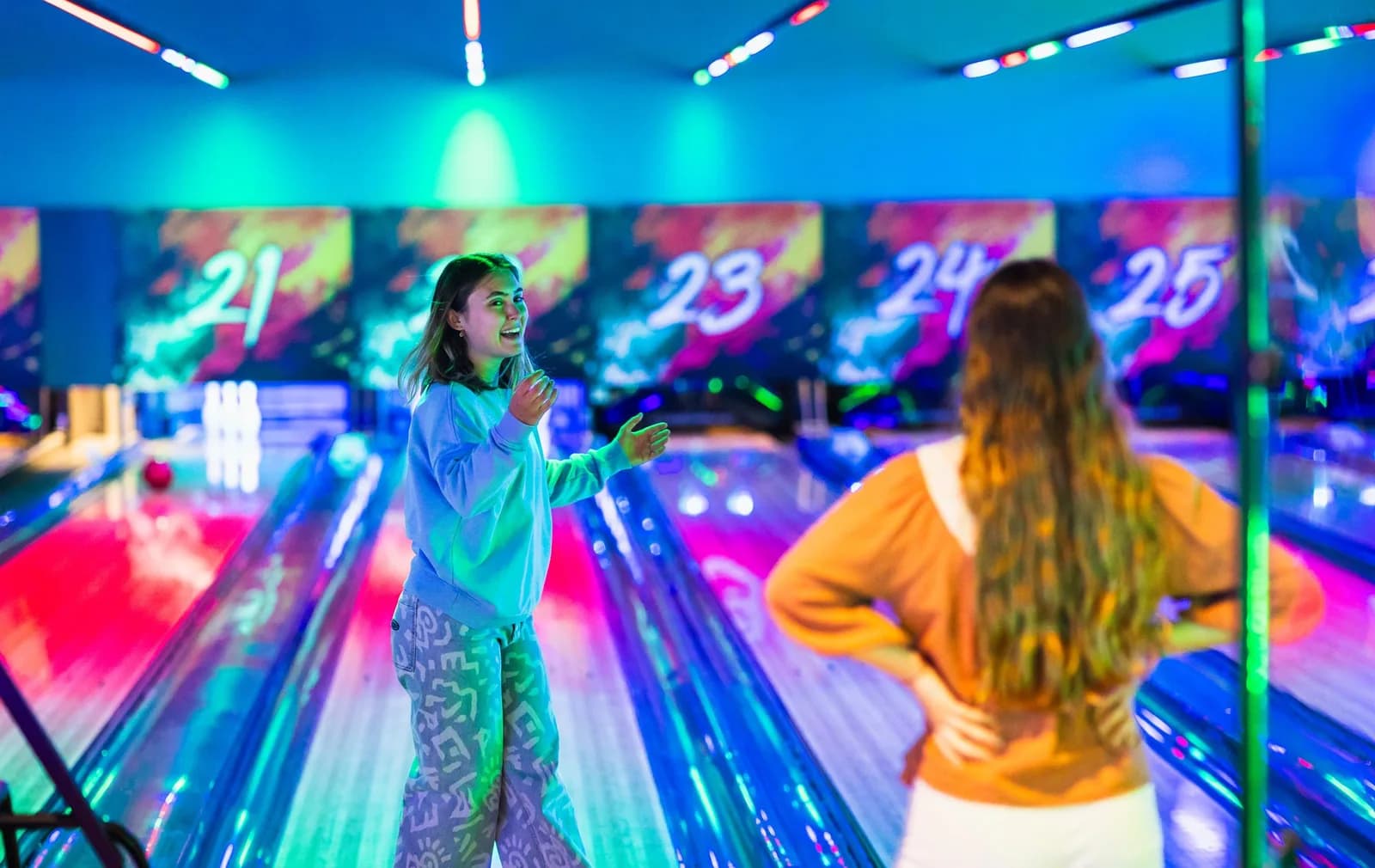 Bowling lanes inside Tenpin Manchester at Parrs Wood