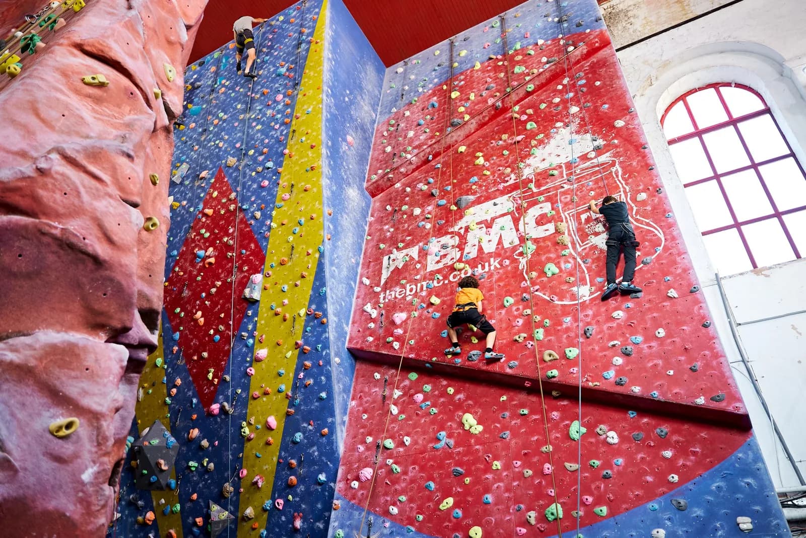 Indoor climbing walls at Awesome Walls Stockport climbing centre