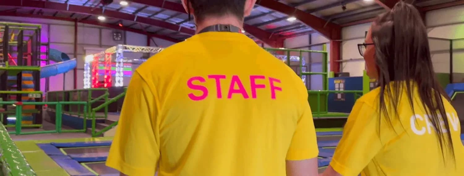Trampoline arena at AirHop Blackpool