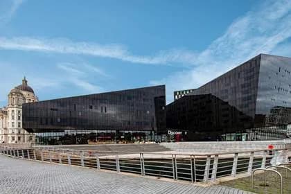 The exterior of the Mann Island complex — Tate Liverpool + RIBA North