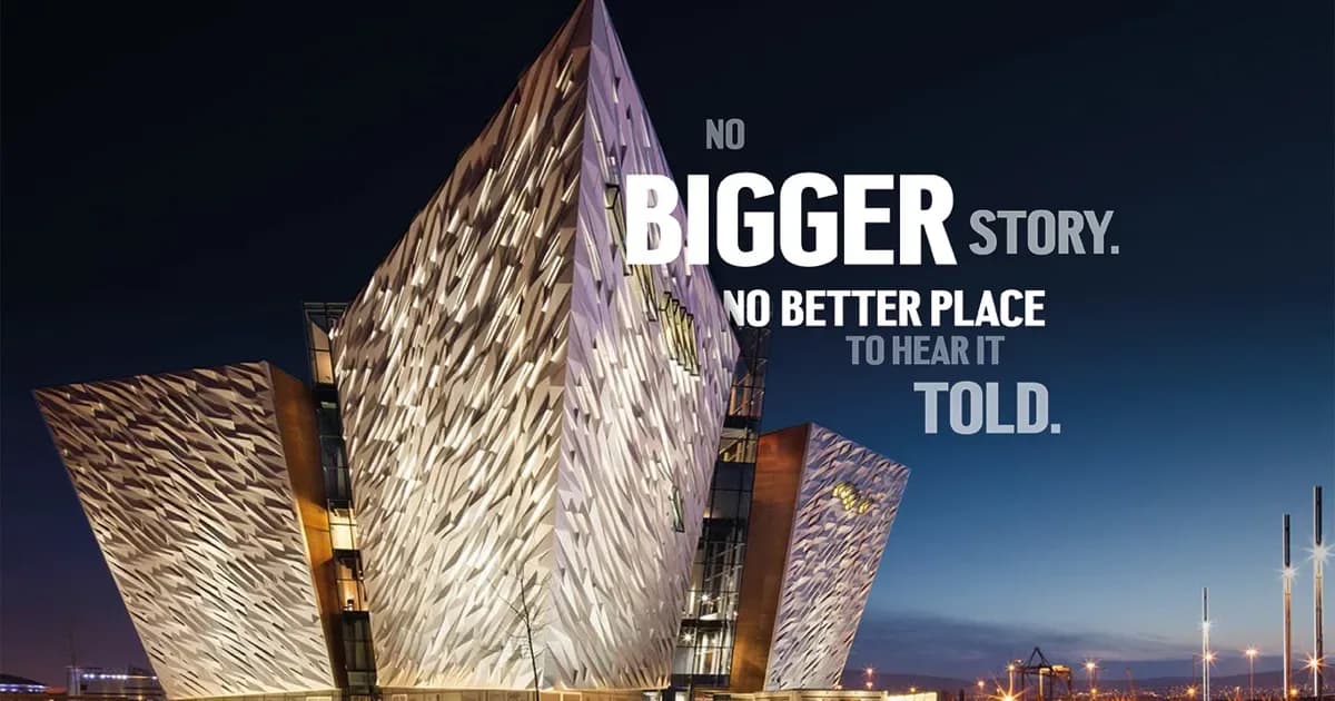 The iconic Titanic Belfast building, the visitor attraction at Titanic Quarter, Belfast
