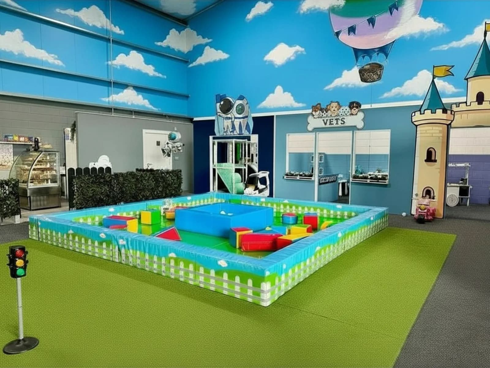 Indoor soft play and role play area at Adventure Village Armagh