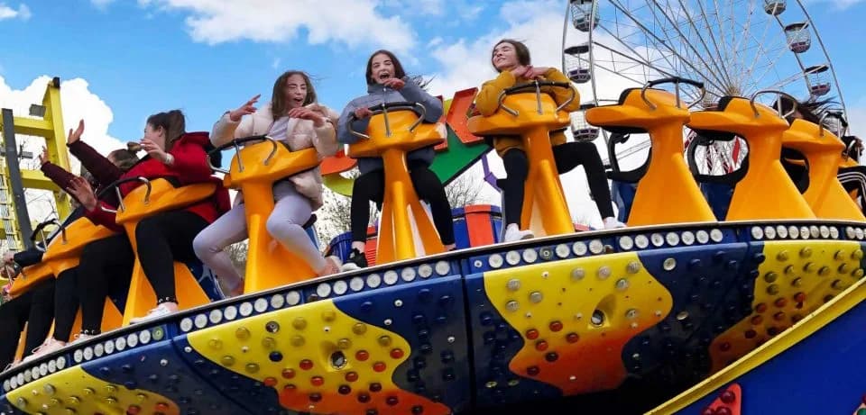 Disko ride at M&D's Scotland's Theme Park, Motherwell