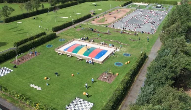 Outdoor Adventure Park at Conifox — slides and play structures