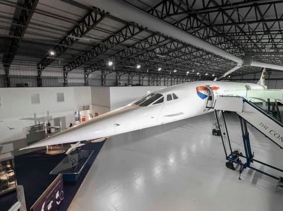 Concorde supersonic aircraft on display at National Museum of Flight