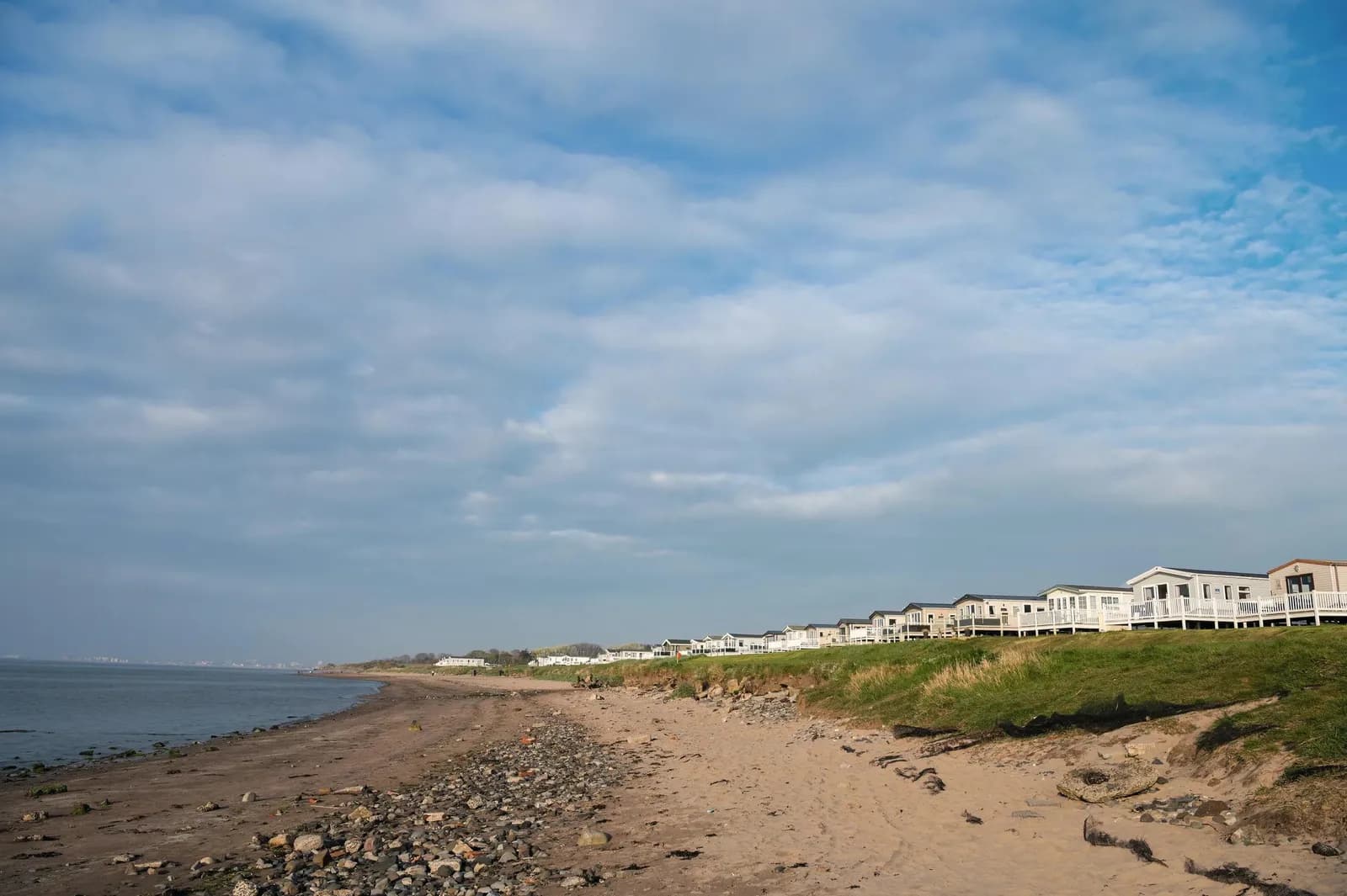 Exterior view of Haven Craig Tara holiday park with beach and sea