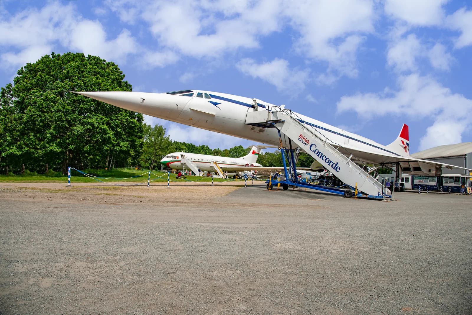 Brooklands Museum Concorde aircraft on display in Weybridge Surrey