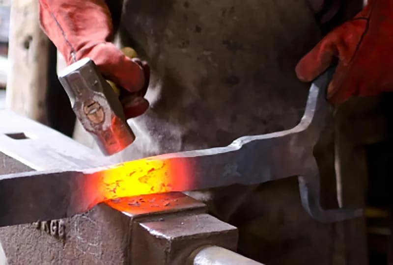 Blacksmith craft demonstration at the Weald & Downland Living Museum