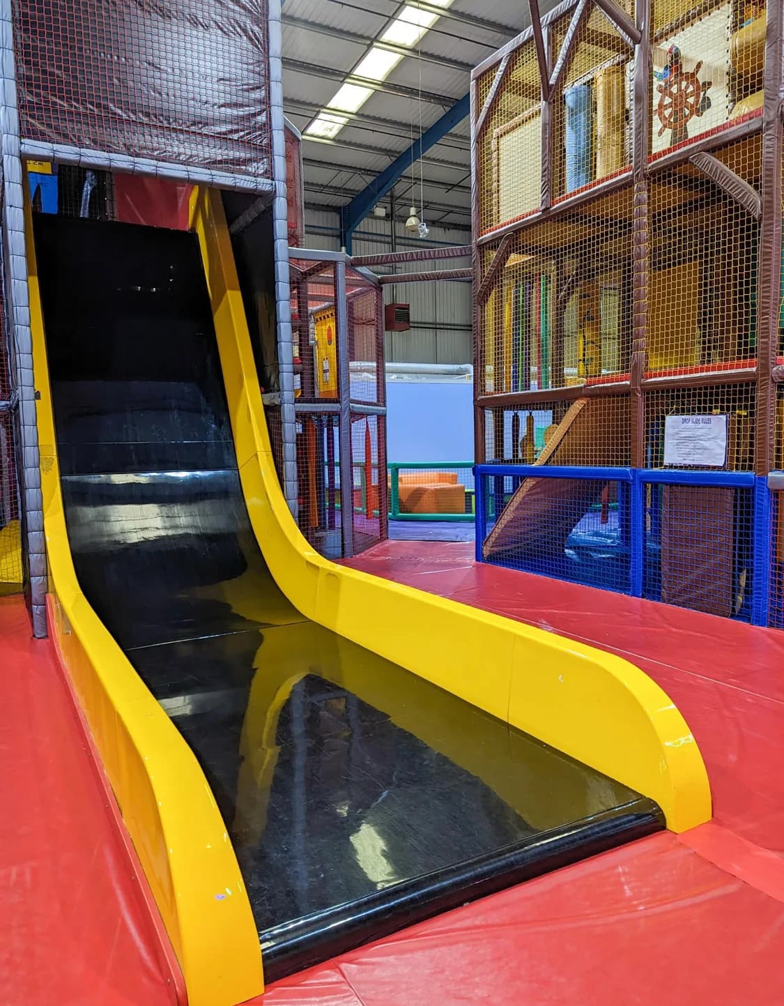 Soft play slide at Cardiff Jump