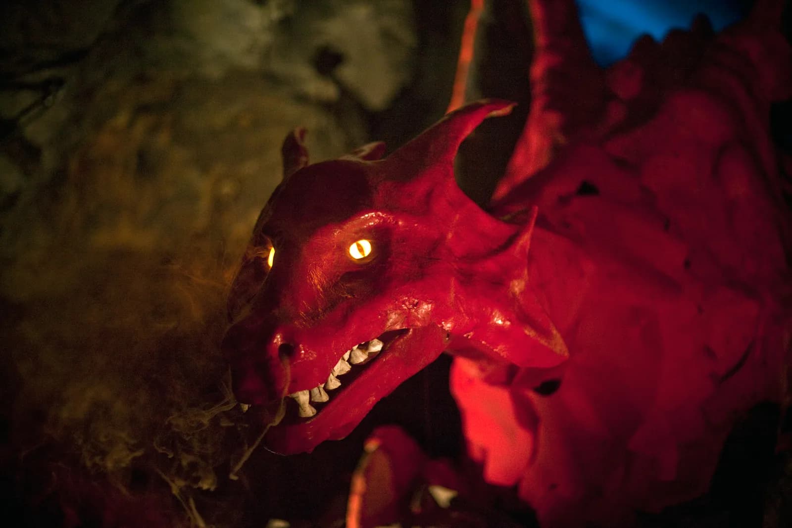 Landscape shot of a dragon at King Arthur's Labyrinth