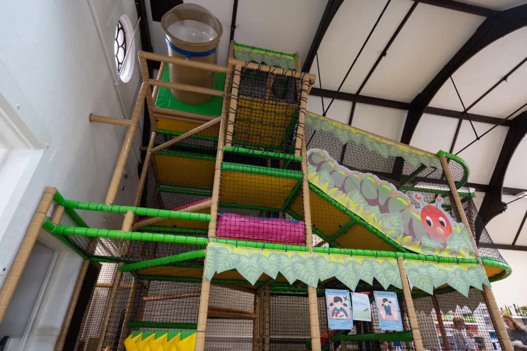 Three-storey soft play frame at Lollipops Play Cafe in Westbourne, Bournemouth