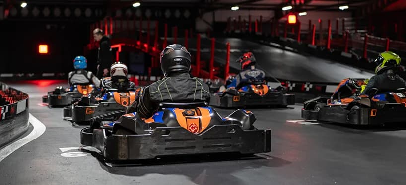 Indoor go-karting at PMG Karting World, Walsall