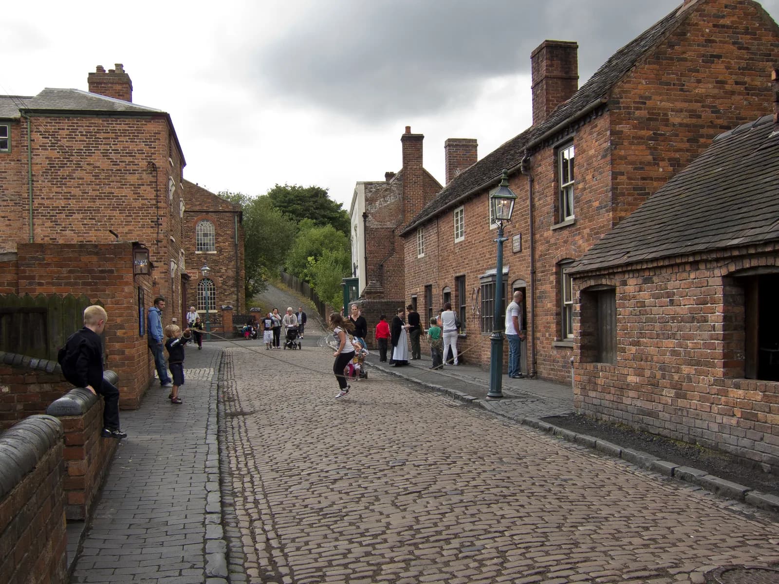 Black Country Living Museum street scene with costumed interpreters