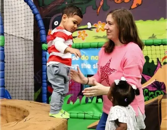 AirHop Adventure Park Warwick — indoor soft play area with young children playing