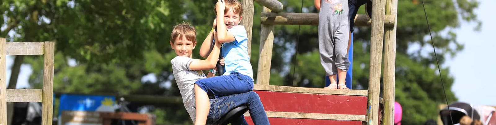 Hatton Adventure World outdoor play area with slides and activity equipment