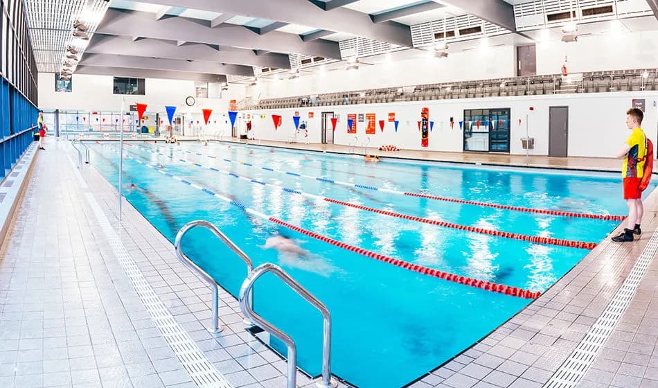 Indoor swimming pool at Stratford Leisure Centre