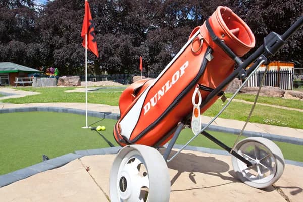 Adventure mini golf course at St Nicholas Park, Warwick