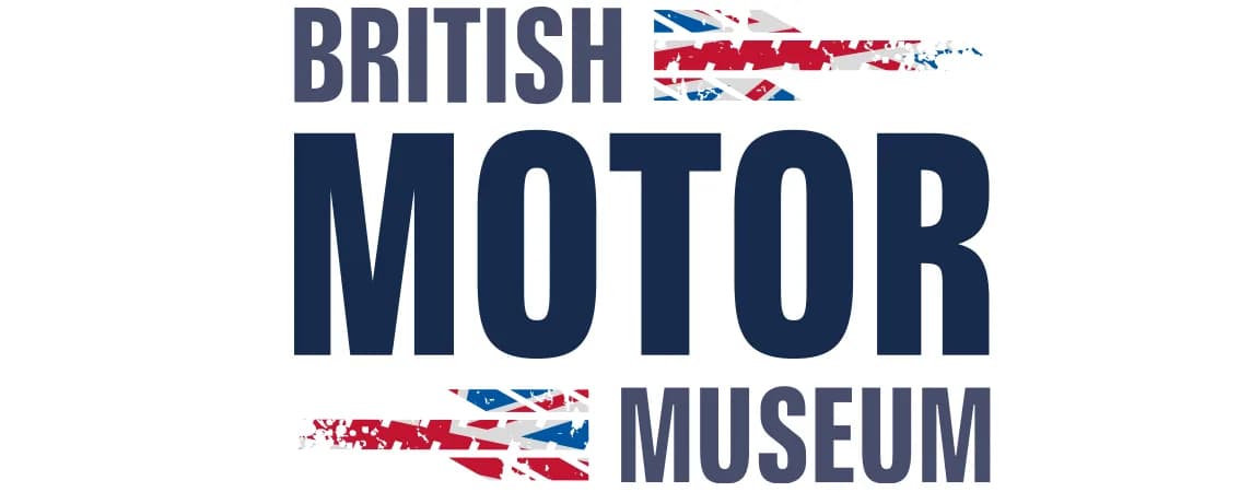 British Motor Museum exterior with classic car display