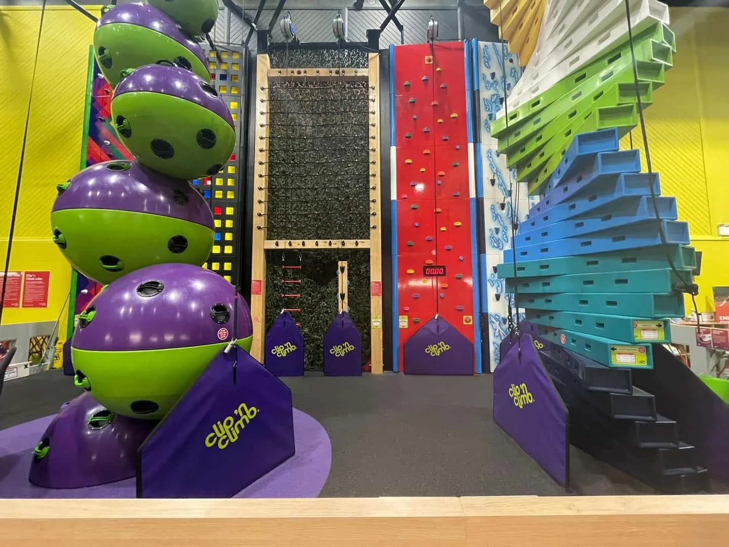 Clip 'n Climb climbing wall at Meadowside Leisure Centre, Burton