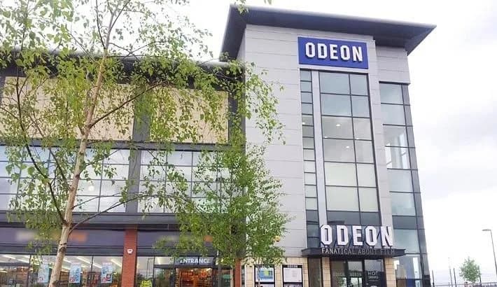 ODEON Tamworth cinema exterior with ODEON signage