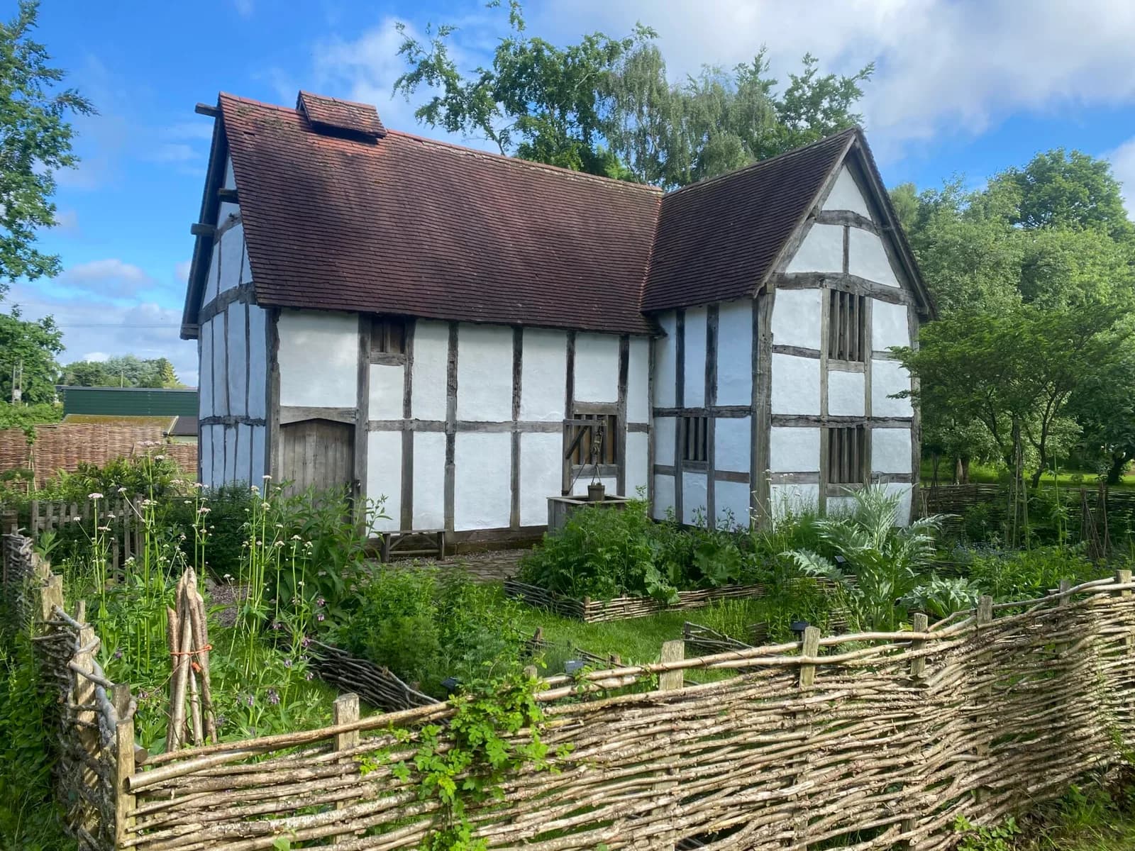 Historic half-timbered building at Avoncroft Museum of Historic Buildings