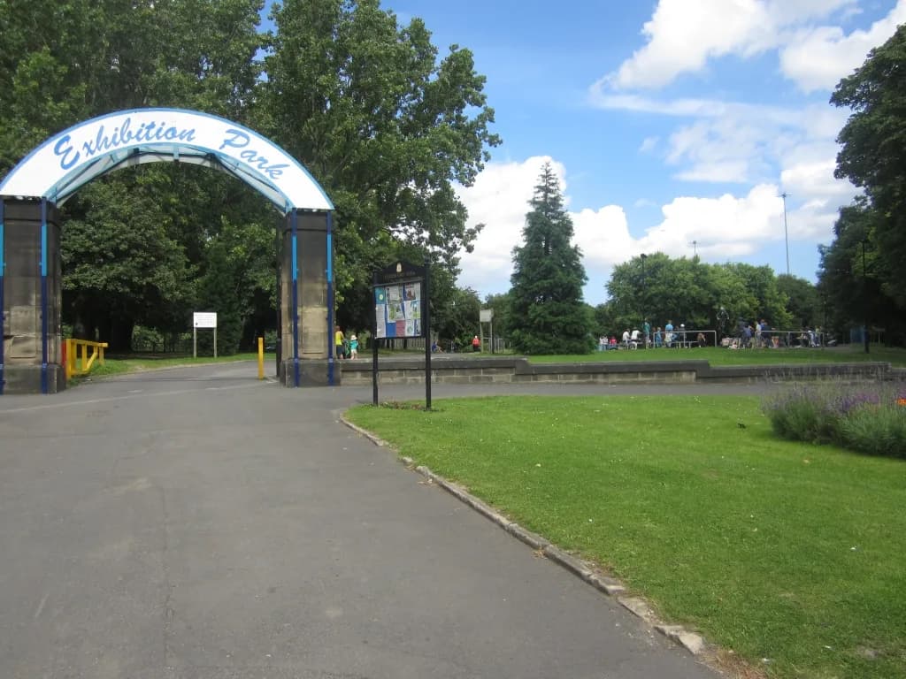 Entrance to Exhibition Park on Claremont Road