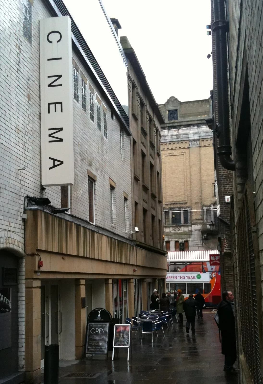 Tyneside Cinema entrance on Pilgrim Street, Newcastle upon Tyne