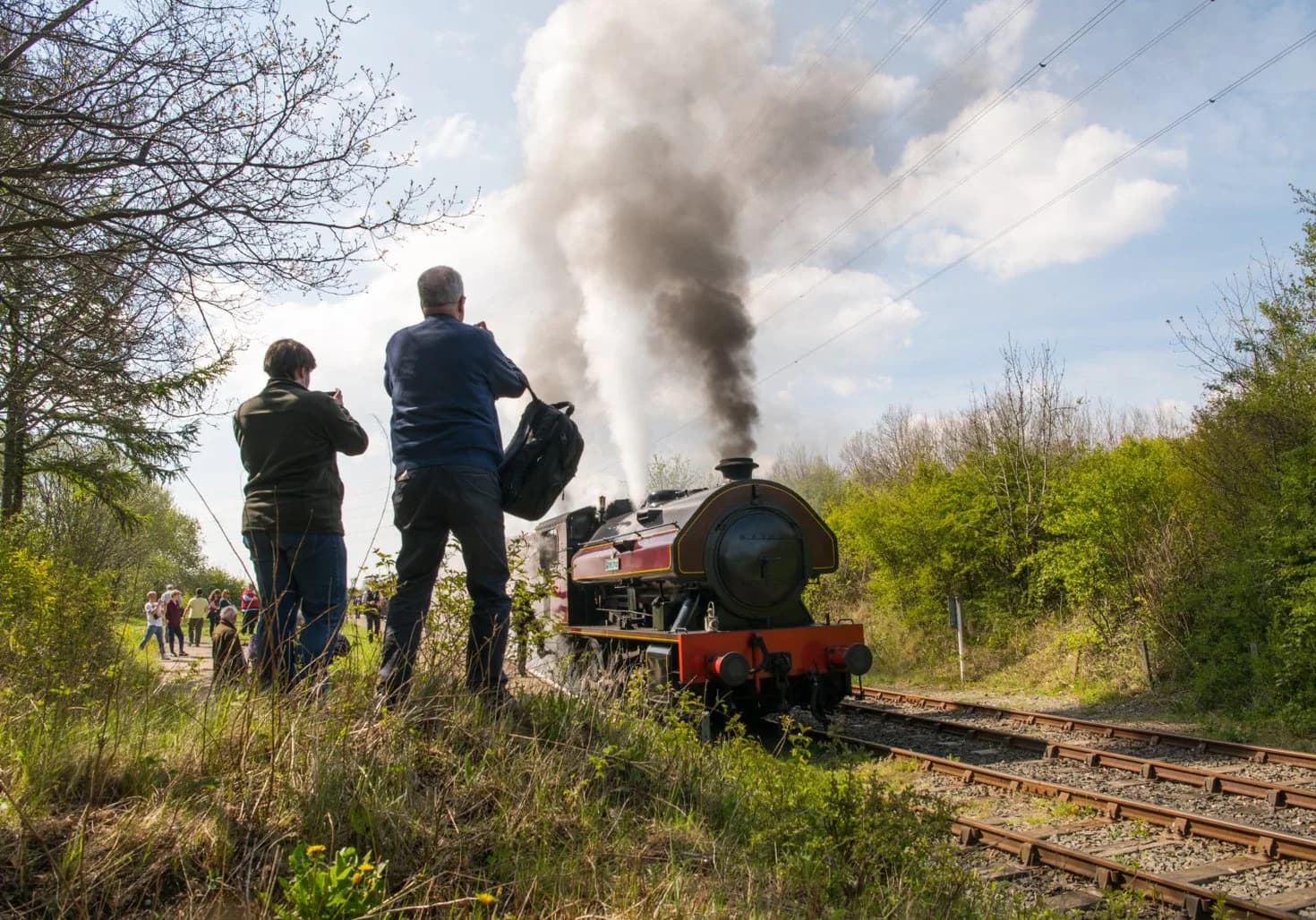 Steam train at Stephenson Steam Railway, North Shields