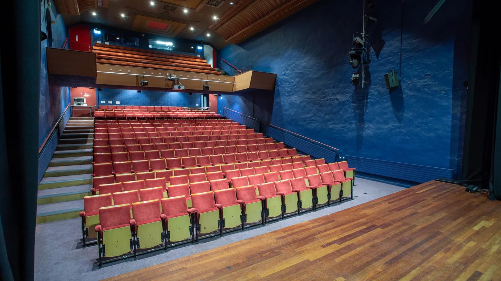Main 350-seat theatre at Queen's Hall Arts Centre, Hexham