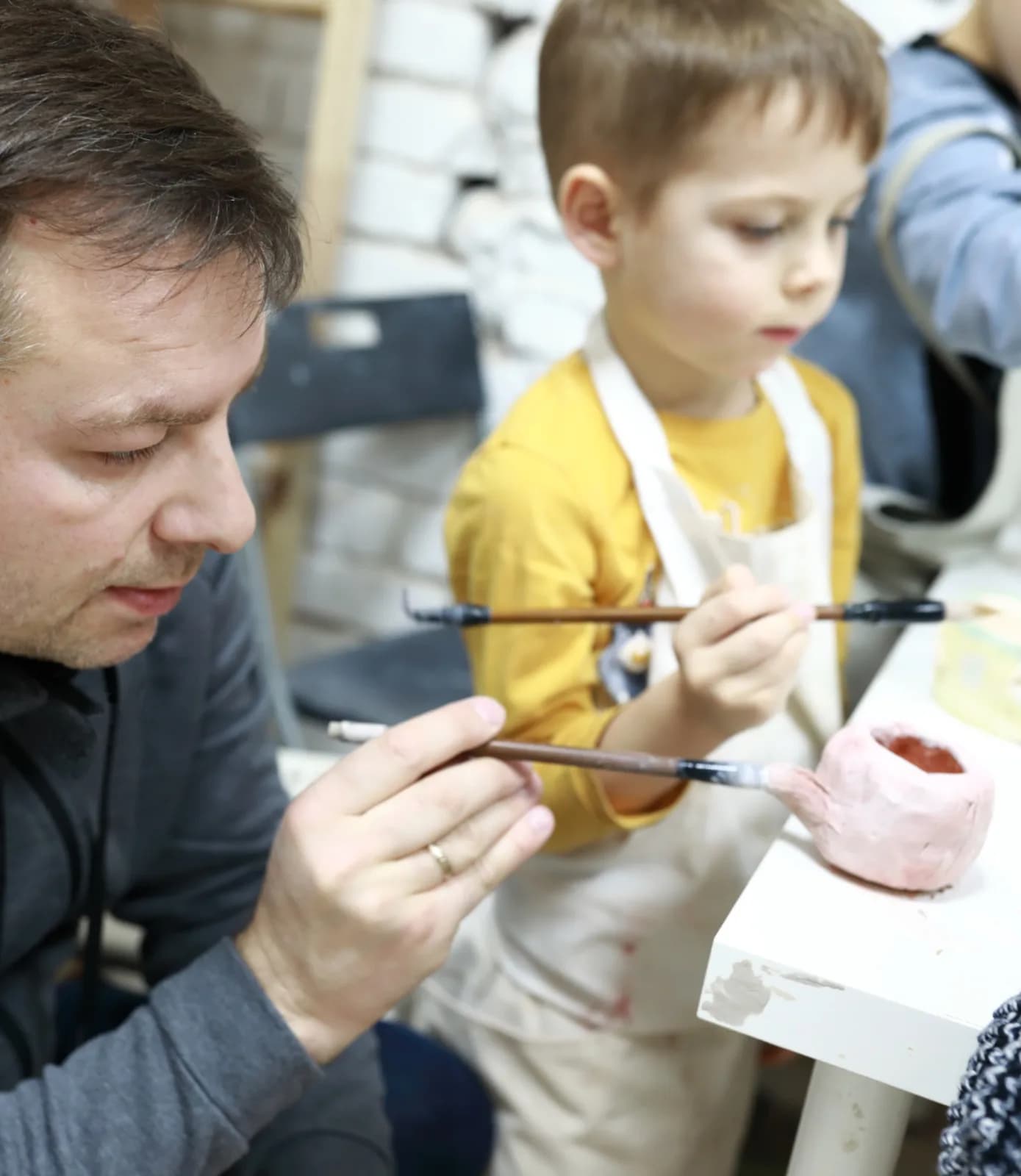 Pottery painting fun for all ages at The Creative Chicken