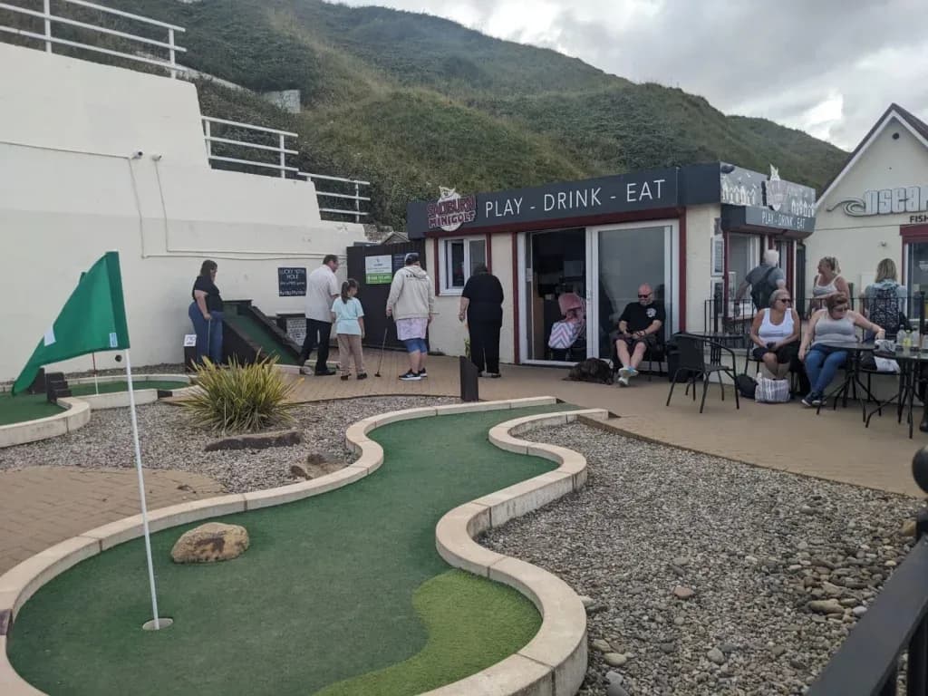 Saltburn Minigolf 9-hole course on the Lower Promenade
