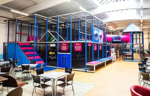 Children playing at New Adventurelands soft play frame