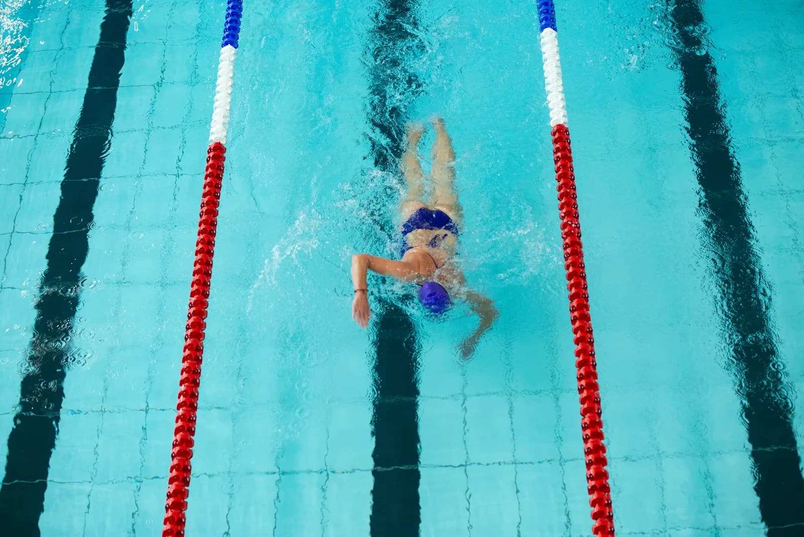 Swimming pool at Highlight Active Wellbeing Hub showing the 25m main pool with lanes