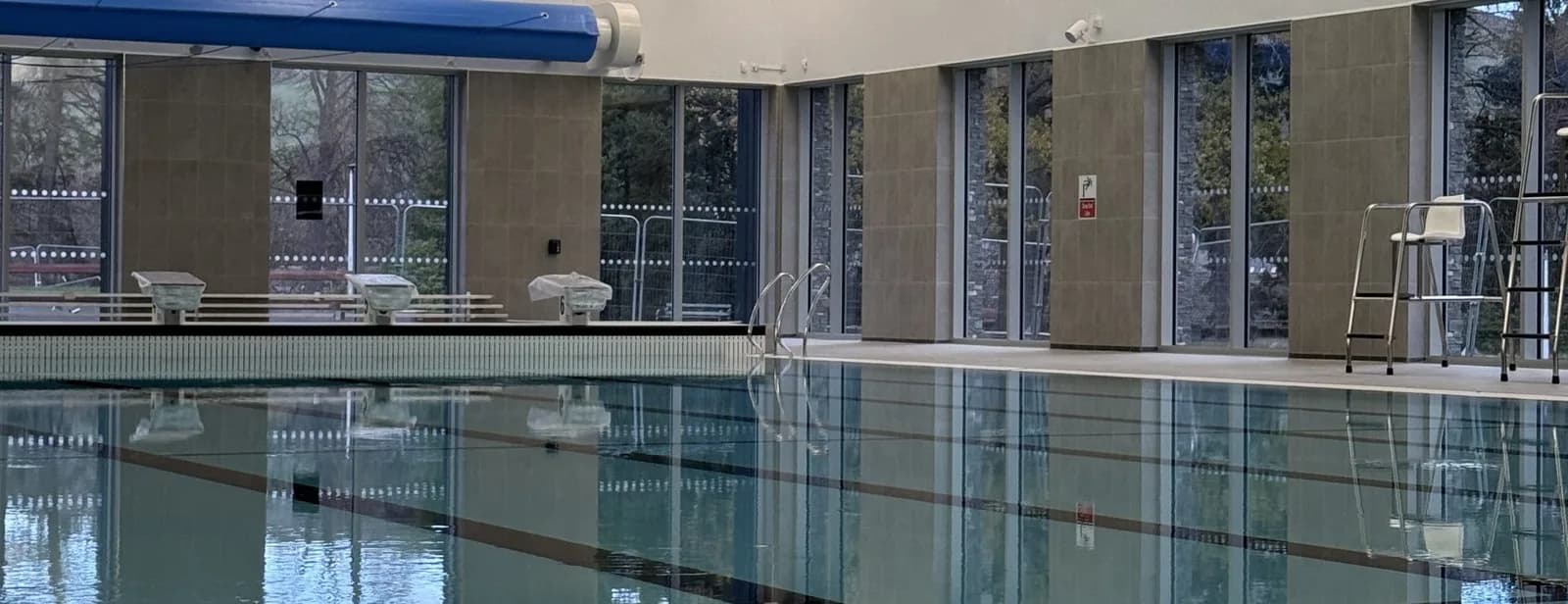 Galashiels Academy leisure centre - modern swimming pool entrance