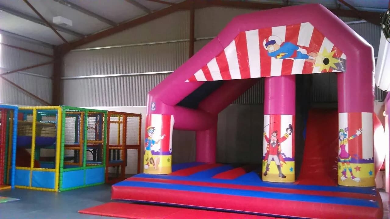 Indoor bouncy castle and soft play area at Sperrin Fun Farm