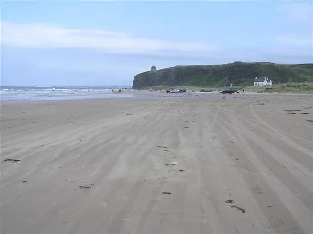 Downhill Strand beach looking towards Mussenden Temple